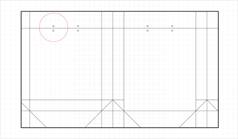 타공형 쇼핑백 도면